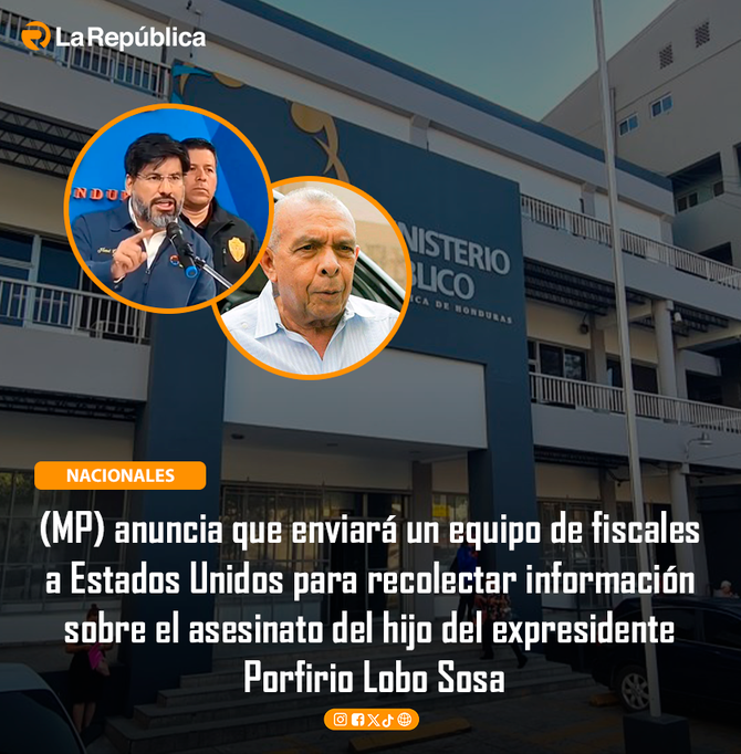 (MP) anuncia que enviará un equipo de fiscales  a Estados Unidos para recolectar información  sobre el asesinato del hijo del expresidente   - Cover Image